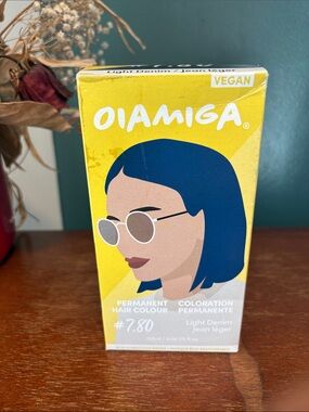 OIAMIGA Permanent Hair Colour #7.80 Light Denim - Blue
